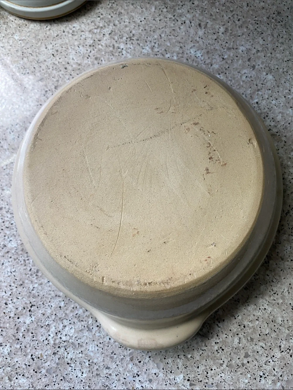 Vintage Signed Cream Colored Ceramic Pottery Chicken Roaster